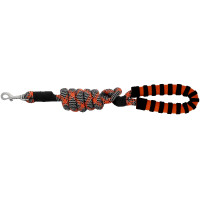 Hundeleine mit Griff EQUITHÈME – Haspen Schwarz / orangener Griff