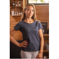 T-Shirt Pénélope Iconic Strass Marine Marineblau