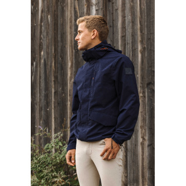 Wasserdichte Jacke Equithème Aaron Marine Marineblau