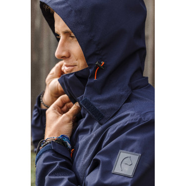 Wasserdichte Jacke Equithème Aaron Marine Marineblau