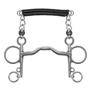 Pelham-Gebiss Metalab Elite gebogen mit langen Schenkeln