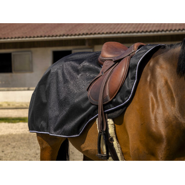 Nierendecke Equithème Tyrex 600D Fleece Schwarz