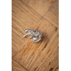 Pin's Pénélope Abbie Silberfarben Grau Pin's Pénélope Abbie Silberfarben Grau