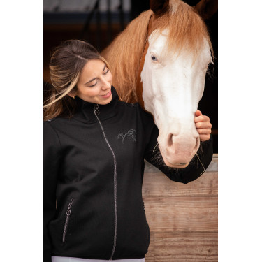 Pénélope Tweeny Strass Jacke Schwarz
