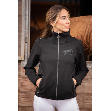 Pénélope Tweeny Strass Jacke Schwarz