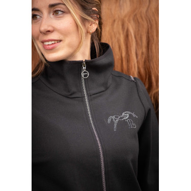 Pénélope Tweeny Strass Jacke Schwarz