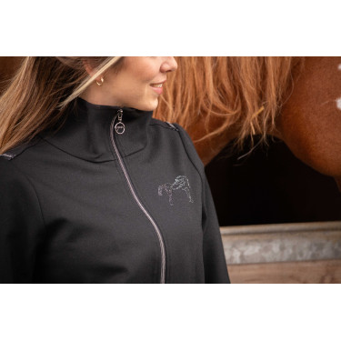 Pénélope Tweeny Strass Jacke Schwarz