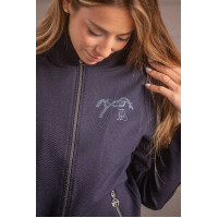 Pénélope Tweeny Strass Jacke Marine Marineblau Pénélope Tweeny Strass Jacke Marine Marineblau