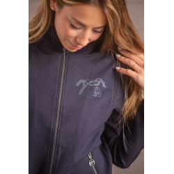 Pénélope Tweeny Strass Jacke Marine Marineblau