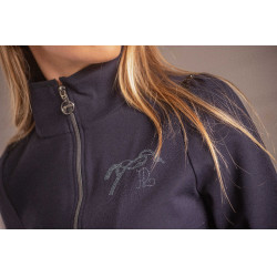 Pénélope Tweeny Strass Jacke Marine Marineblau