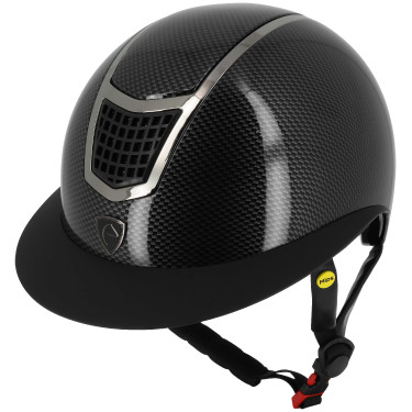 Reithelm Equithème Airy LM Glänzendes Carbon-Schwarz
