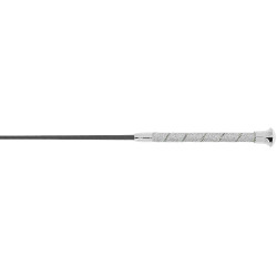Dressurgerte Whip & Go Strassy Silberfarben Grau