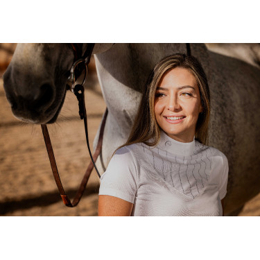 Polo Equithème Funza Kurzarm Weiß Weiß Polo Equithème Funza Kurzarm Weiß Weiß