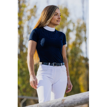 Polo Equithème Funza Kurzarm Marineblau