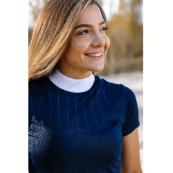 Polo Equithème Funza Kurzarm Marineblau