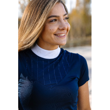 Polo Equithème Funza Kurzarm Marineblau