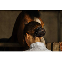 Haarnetz-Haarspange Equithème Floral Schwarz