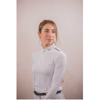 Wettkampf-Poloshirt Pénélope Séville Mesh langärmelig Weiß Wei&szlig;