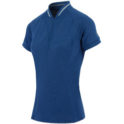 Polo Equithème Elodie Kurzarm Blau Monaco Polo Equithème Elodie Kurzarm Blau Monaco