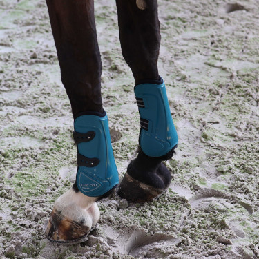Gamaschen mit Sprunggelenkschutz Lami-Cell Elite Türkis Blau