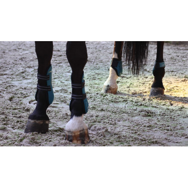 Gamaschen mit Sprunggelenkschutz Lami-Cell Elite Türkis Blau