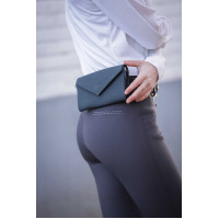 Phone Pocket Pénélope perforiertes Leder Schwarz