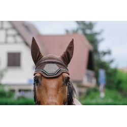 Fliegenhaube Equithème Domino Kupfer Braun