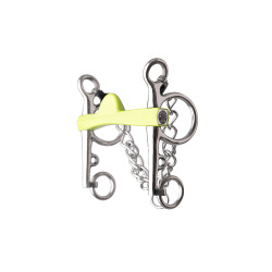 Pelham-Gebiss Metalab Flexi Soft Halbmond lange Schenkel Grün Gr&uuml;n