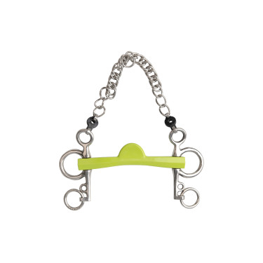 Pelham-Gebiss Metalab Flexi Soft Halbmond kurze Schenkel Grün Gr&uuml;n