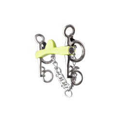 Pelham-Gebiss Metalab Flexi Soft Halbmond kurze Schenkel Grün Gr&uuml;n