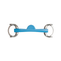 Pelham-Gebiss Metalab Flexi Halbmond Blau