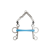 Pelham-Gebiss Metalab Flexi gerade lange Schenkel Blau Pelham-Gebiss Metalab Flexi gerade lange Schenkel Blau