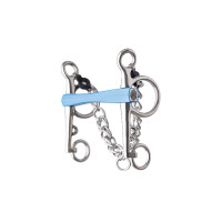 Pelham-Gebiss Metalab Flexi gerade lange Schenkel Blau Pelham-Gebiss Metalab Flexi gerade lange Schenkel Blau