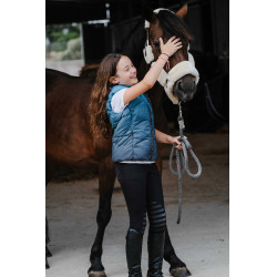 Ärmellose Daunenweste Equithème Lina Kinder Türkis Blau