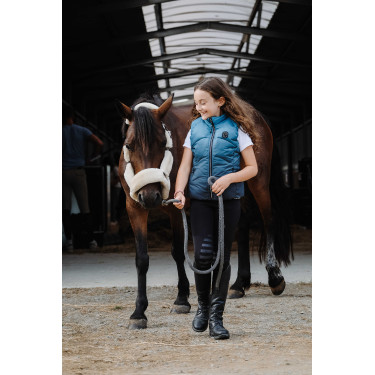 Ärmellose Daunenweste Equithème Lina Kinder Türkis Blau