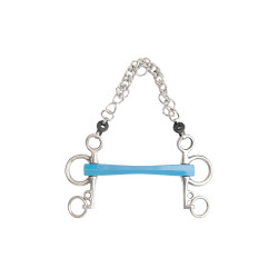 Pelham Gebiss Metalab Flexi gerade kurze Schenkel Blau