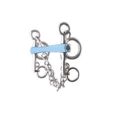 Pelham Gebiss Metalab Flexi gerade kurze Schenkel Blau