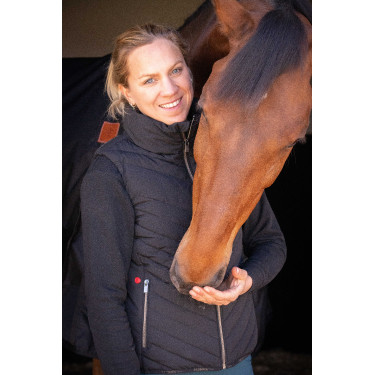 Ärmellose Daunenweste Longueil Paddock Sports Schwarz