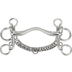 Pelham-Gebiss Sprenger Satinox mit Zungenfreiheit