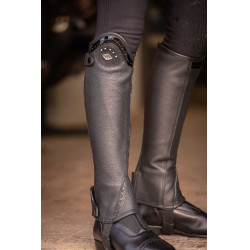 Mini-Chaps Pénélope Prisca Leder Schwarz