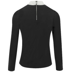 Polo Equithème Valencia langärmelig Schwarz Polo Equithème Valencia langärmelig Schwarz