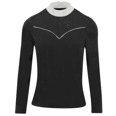 Polo Equithème Valencia langärmelig Schwarz Polo Equithème Valencia langärmelig Schwarz