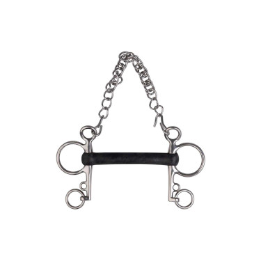 Pelham-Gebiss Metalab weiches Gummi gerade