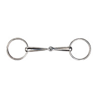 Gebiss 2 Ringe Metalab durchgehendes Mundstück 16 mm