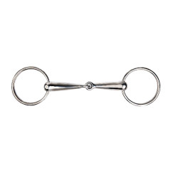 Gebiss 2 Ringe Metalab durchgehendes Mundstück 16 mm Gebiss 2 Ringe Metalab durchgehendes Mundstück 16 mm