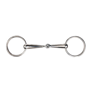 Gebiss 2 Ringe Metalab durchgehendes Mundstück 16 mm Gebiss 2 Ringe Metalab durchgehendes Mundstück 16 mm