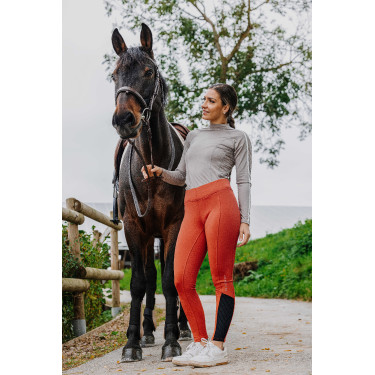 Pull-on Equithème Brigitte Silikon-Vollbesatz Orange