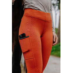 Pull-on Equithème Brigitte Silikon-Vollbesatz Orange