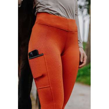 Pull-on Equithème Brigitte Silikon-Vollbesatz Orange