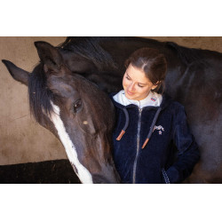 Sweat Zip Emy Velvet Pénélope Marineblau